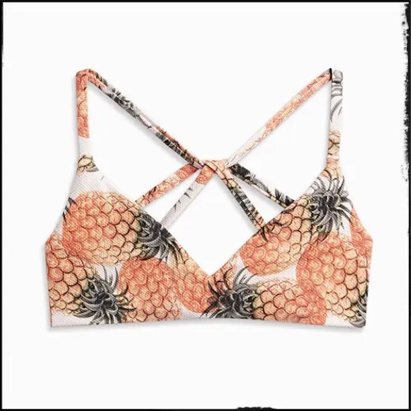 Boys + Arrows Pina Colada pineapple Dylan Bikini Top - Picture 3 of 12